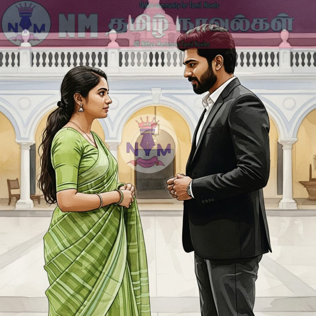 a man and woman standing in a room